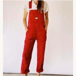 Hey Gang Kneepatch Canvas Overalls